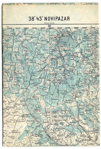 Novipazar (Serbien) topografische Karte, Datum zeigt 1940 1:200.000 - Bild 1 von 3