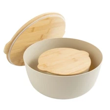 4-Piece Mixing Bowl Set with Lids, 11.22"/ L, 50% Recycled PP, Papyrus Beige