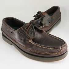 Sperry Top-Sider MAKO Boat Shoes Mens Size 10M Brown Leather Deck Dock Non-Mark