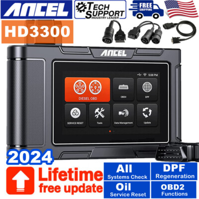 Diesel OBD2 Scanner for Trucks DPF Regen for Cummins Maxxforce Detroit PACCAR 