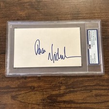 Jack Nicholson Autographed Index Card PSA Slabbed Shining Joker Batman Signed 