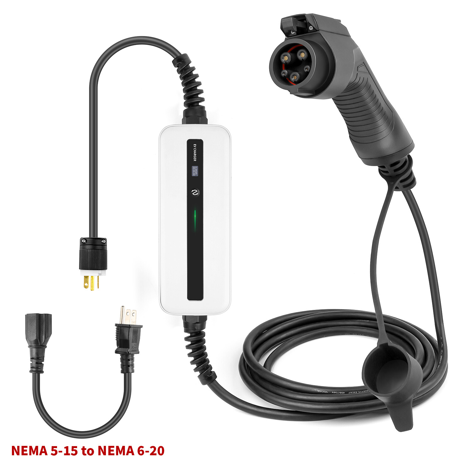 Portable EV Charger Electric car Charging Cable 16A NEMA 620 EVSE 110V