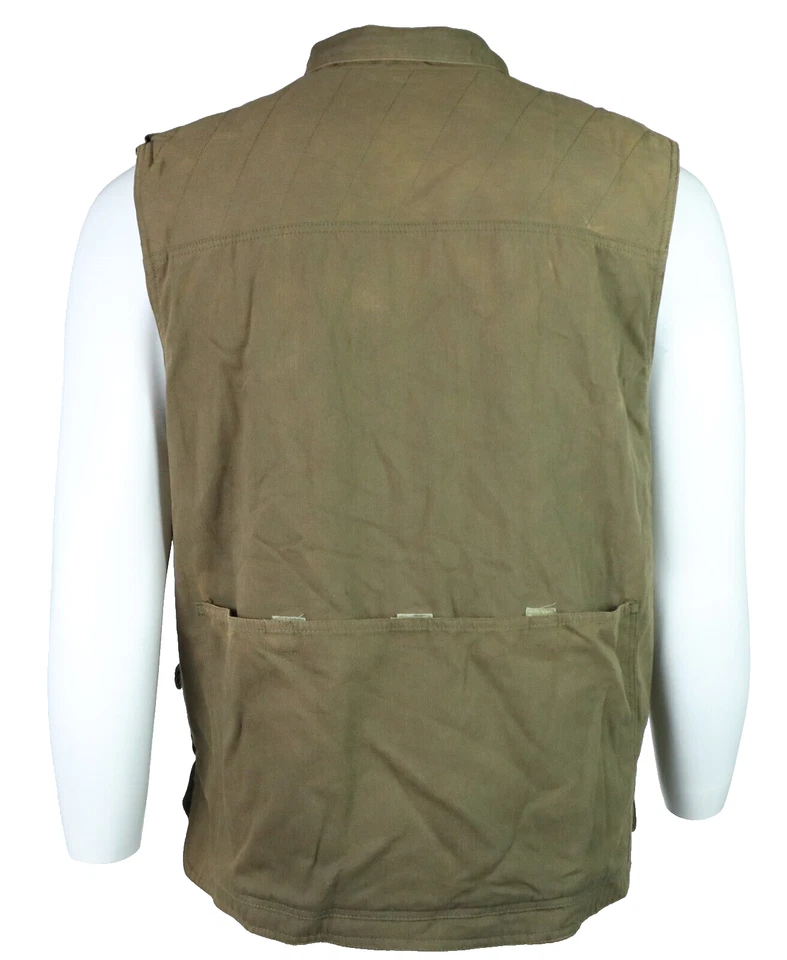 RIO BRAVO EE. UU. Para hombres Talla M Verde Algodón Exterior Trail Chaleco Bolsillos Pesca Caza Foto 2 de 4
