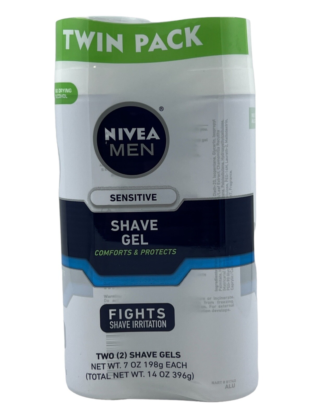 NIVEA Men Sensitive Shave Shaving Gel 2-Pack 7oz/198g each. Comforts & Protects