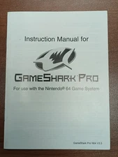 Nintendo 64 N64 GameShark Pro 3.3 Instruction Manual Booklet Only