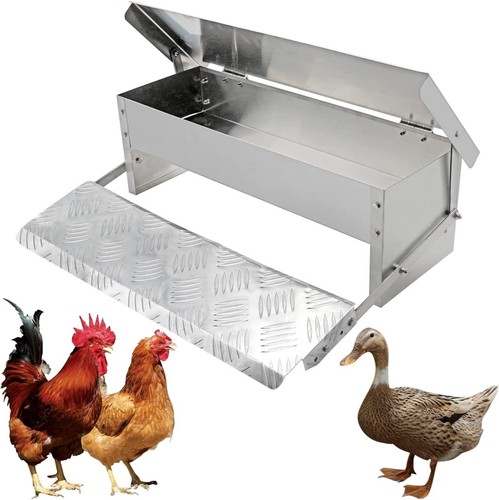 Automatic Chicken Feeder Galvanized Steel Poultry Feed Duck Turkey