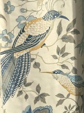 RRP £1500 SUVA By Sanderson Curtains 225cm L x 300cm W Blues Greens Rare Vintage