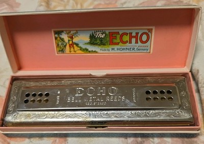 Mundharmonika The Echo Harp von M. Hohner - 56/96 M2 mit Schachtel