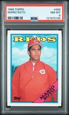 1988 TOPPS #666 MARIO SOTO PSA 8