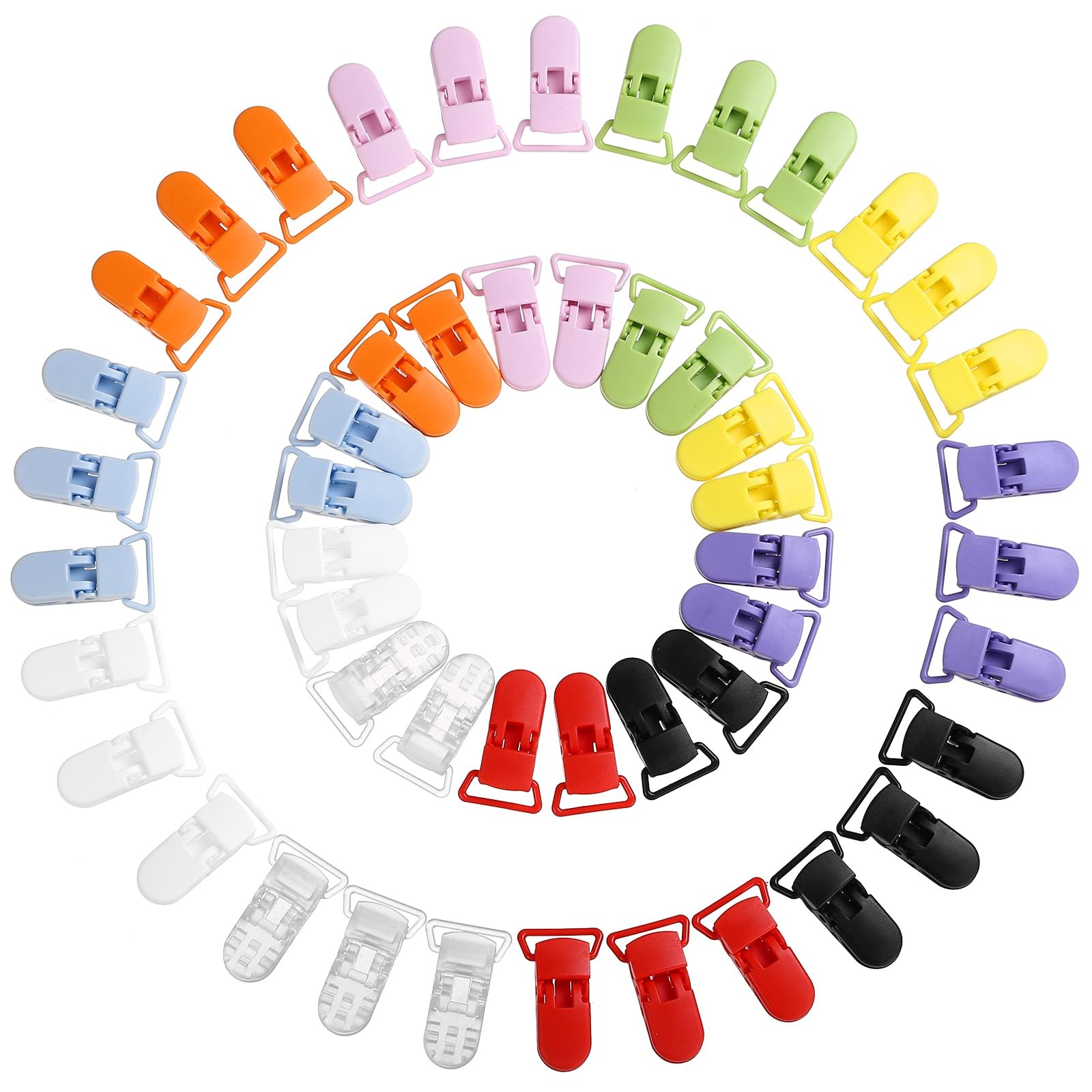 LIHAO T-shape Plastic Pacifier Clips Suspender Clips Holders for Baby Placifi...