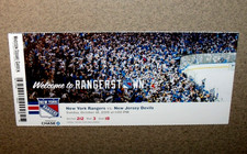 NY Rangers 10/18/2015 Full Ticket vs NJ Devils John Hynes First Win As A Coach