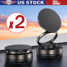 2pcs 360 Vacuum Magnetic Phone Holder Suction Cup Car Mount with Foldable Stand
