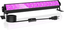Upgraded 42W LED Black Light Bar, Blacklight Flood Light with Plug Switch 5.9ft