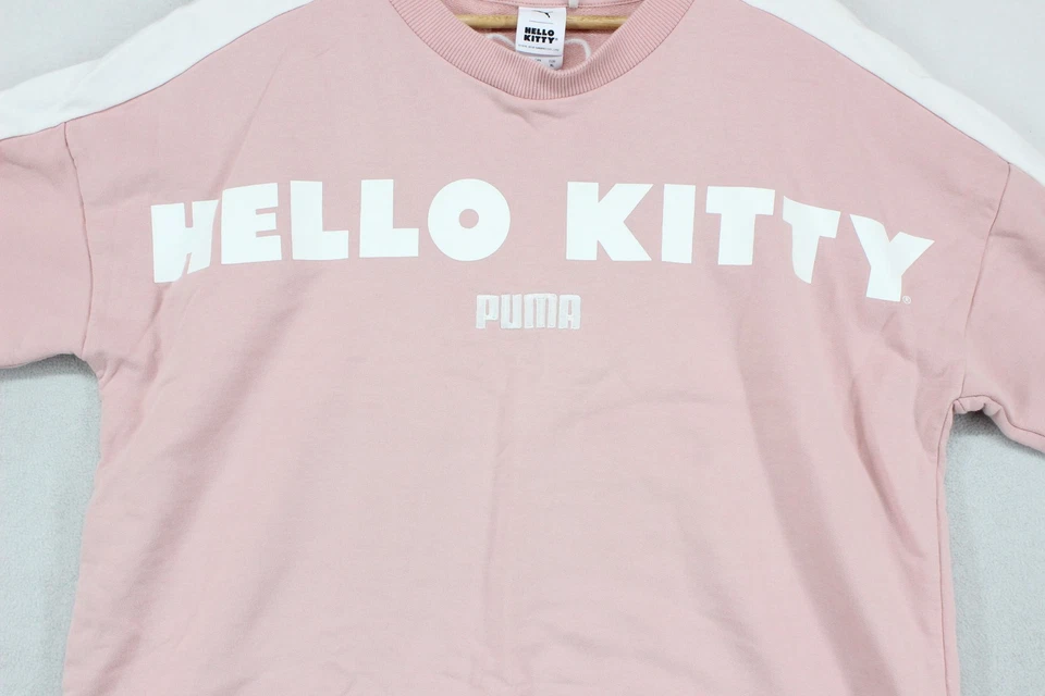 Puma Hello Kitty Sweatshirt Womens Size XL Pink Graphic Pullover - Image 4 of 4