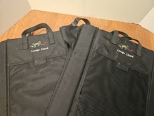 TWO Lounge Lizard Portable Foldable Stadium Bleacher Chairs Padded Back Support