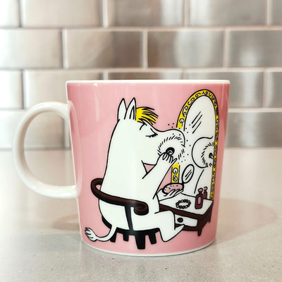 Arabia Finland Moomin Coffee Tea Mug Snorkmaiden Pink Dress-up