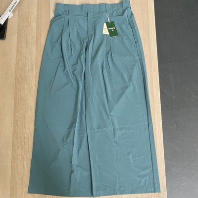 Halara Damen Anzughose XL Blaugrün High Waist Weites Bein Stretch Taschen