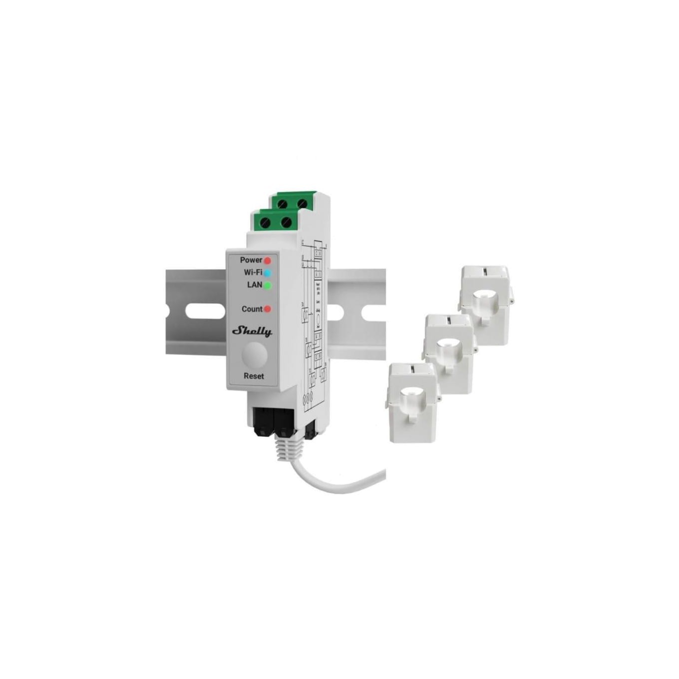Shelly Bianco Pro 3Em 120A Contatore Elettrico Wi-Fi, Bluetooth - Immagine 6