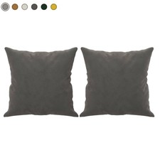 2X Sofakissen Quadratisch Couchkissen Samt Dekokissen Kopfkissen Zierkissen Neu