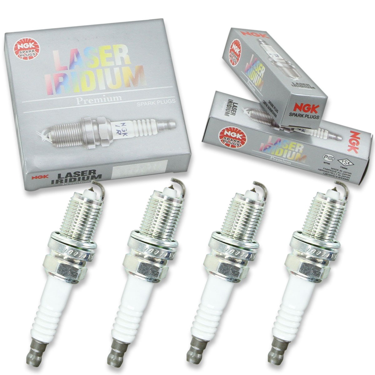 4 pcs NGK Laser Iridium Spark Plugs for 2003-2012 Toyota Matrix 2.4L 1.8L L4 xv