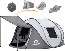 4 Person Easy Pop up Tent Waterproof Automatic Setup 2 Doors-Instant Family Tent