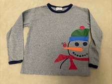 Hanna Andersson Snowman Bird Shirt 130 Boys Screenprint