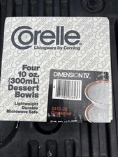 Corning Ware Corelle Cinnamon 3410-32 Dessert Berry Bowls 10 Oz NIB Set Of 4