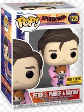 FUNKO POP! PETER B. PARKER & MAYDAY 1239 HOT TOPIC EXCLUSIVE NEW SPIDER-MAN
