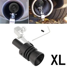 Car Turbo Sound Muffler Exhaust Pipe Roar Maker Whistle Sound Loud XL Black