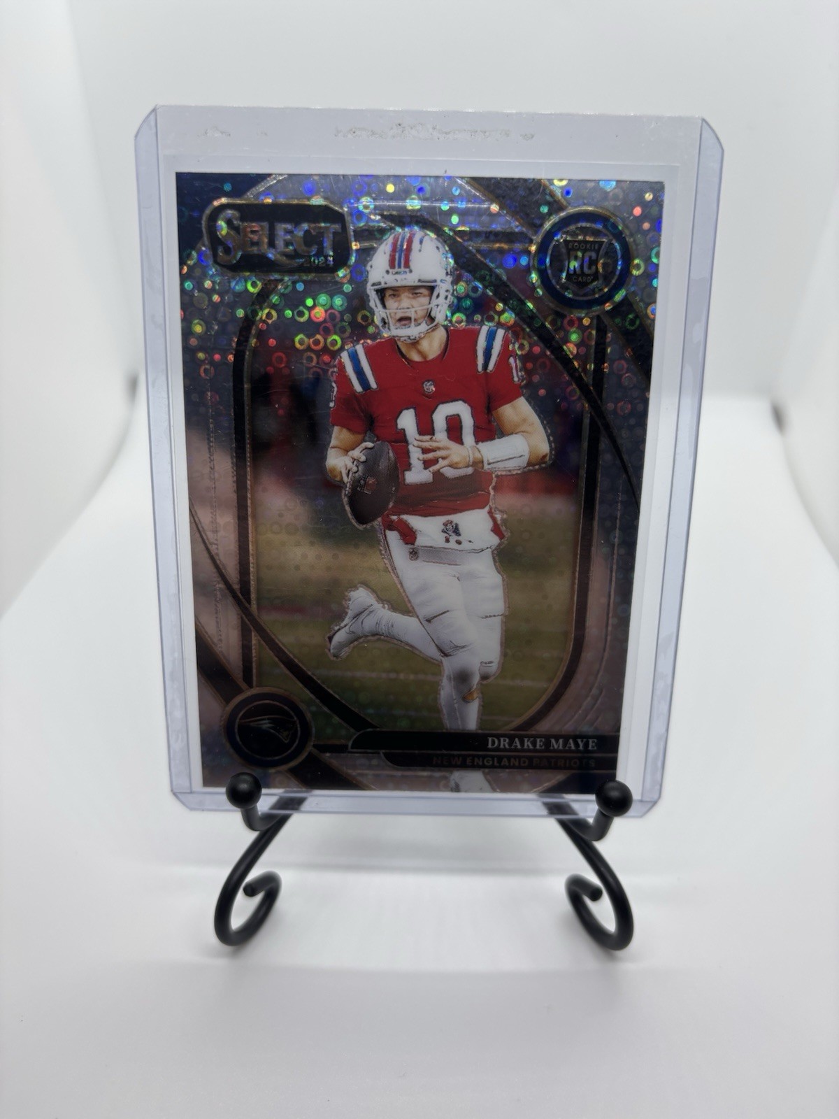 2024 Panini Select - Club Level Drake Maye #218 Disco Prizm (RC)