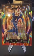 2024 Panini Select - Concourse Curtis Samuel #23 Black & Red Shock Prizm