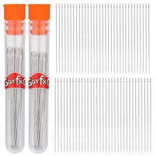 120 Pcs Beading Needles Set, 2 Sizes 10 11 Stainless Steel Fine Point for Je