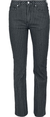 Black Premium by EMP Damen schwarz gestreifte Jeans