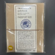 TRAVELER'S COMPANY Notebook Passport Size Camel Leather Cover Japan New