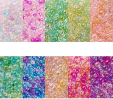 130G 10 Colors 1 3Mm Colorful Resin Bubble Beads No Hole Micro Glass Bubble Bead