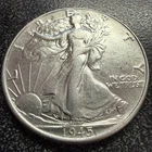 1945 Walking Liberty Silver Half Dollar
