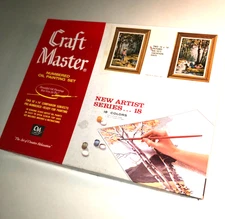  1961 CRAFT MASTER NEW ARTIST NUMBERED OIL PAINTING SET SERIES 18 “Gone Fishin”