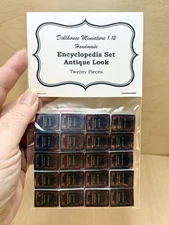 Dollhouse Miniature 1:12 Encyclopedia Brittanica Book Set 20 Pcs Vintage Look