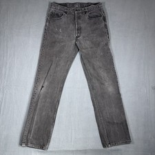 Vintage Black Levi  s 501 Jeans USA 32x30 Button Fly Straight Leg Made In USA