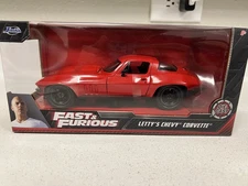 Jada Toys Fast & Furious 8 Diecast '66 Chevy Corvette Red Vehicle 1 24