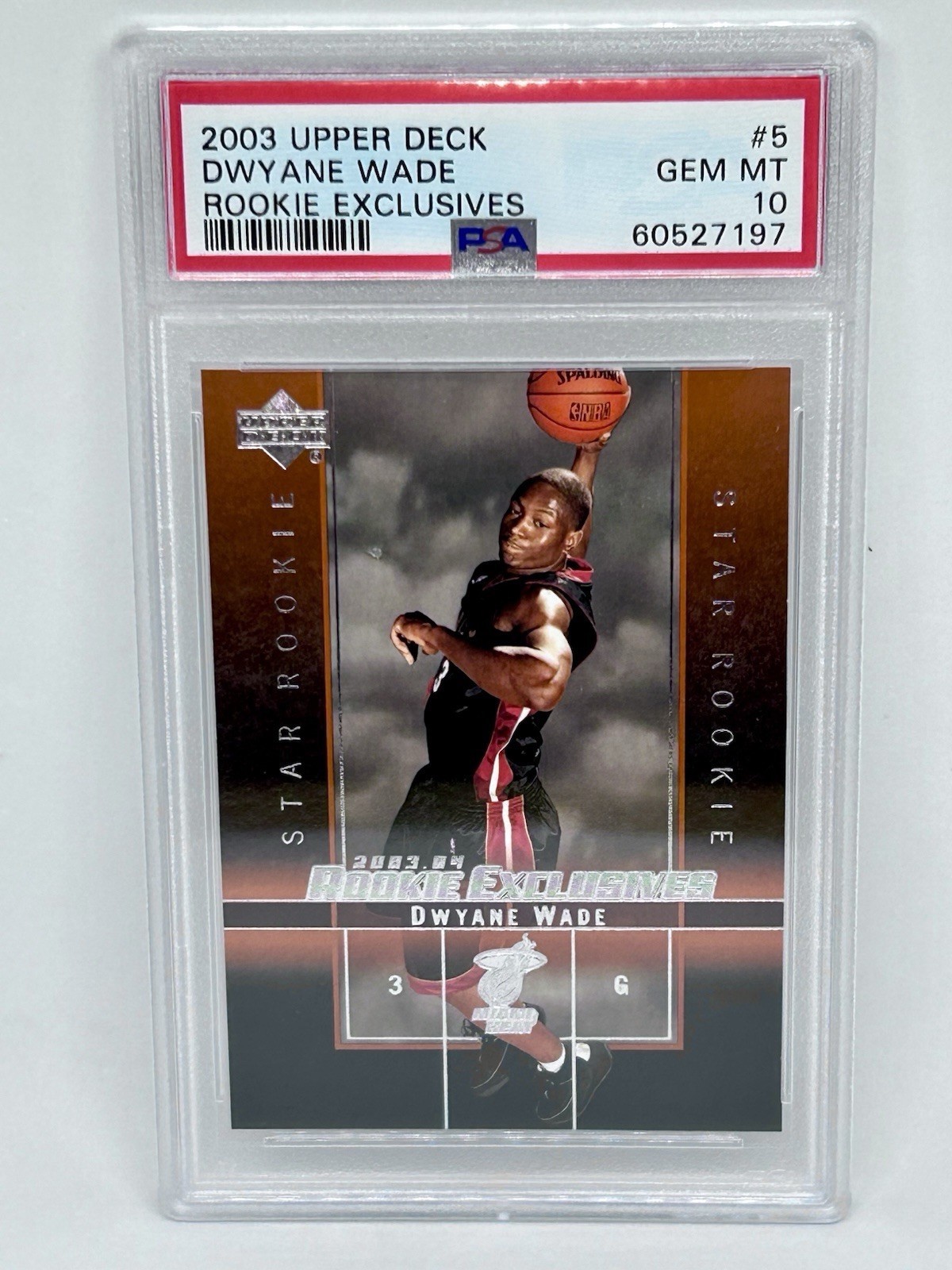2003 Upper Deck Rookie Exclusives Star Rookie Dwyane Wade RC PSA 10 Gem Mint pop