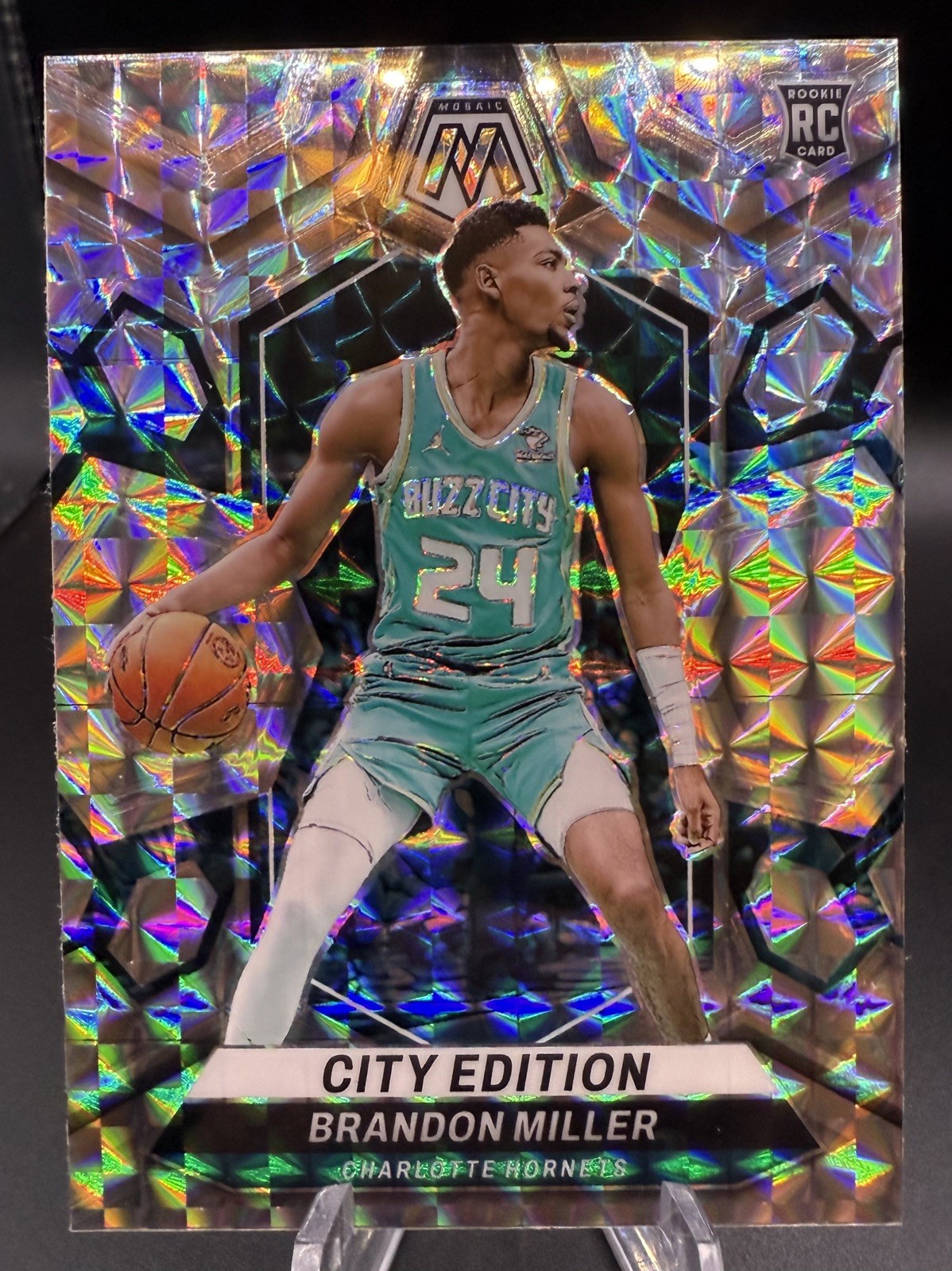 2023-24 Panini Mosaic - Brandon Miller City Edition  #277 Silver mosaic (RC)