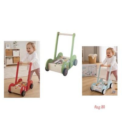 Holzklötze Schiebewagen Puppenwagen Holzspiel Bauklötzen Lauf wagen Lernlauf