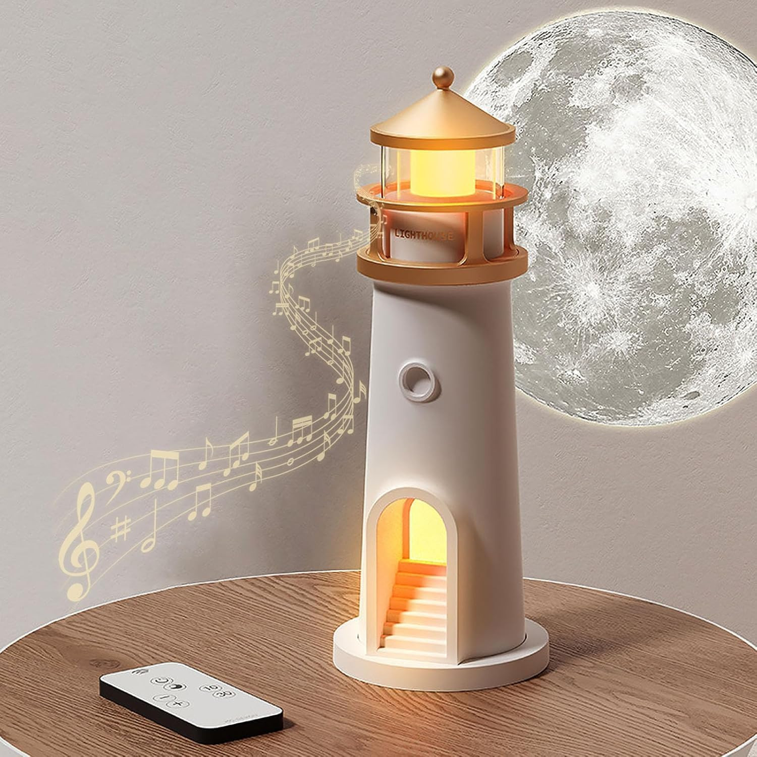 Regalo Originale: Lampada Luna 3D con Musica Bluetooth e LED RGB