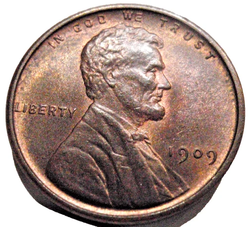 1909 VDB Lincoln Cent ** GEM BU RED RD/BRN UNC Toned