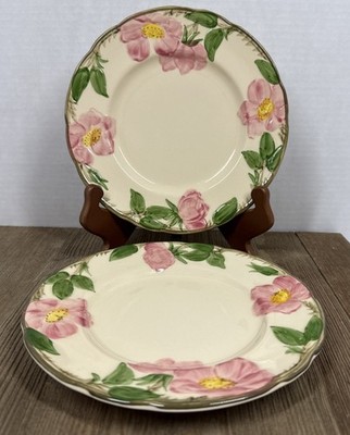 2 VTG Franciscan Desert Rose Salad Dessert Plates 8 D ~  Made in California MCM
