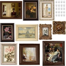 10-Pack Vintage Picture Frames Set Antique Gallery Wall Frame Set Wall &Tabletop