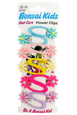 Hair Clips for Girls   10 Pcs No-Slip Snap Barrettes  Colorful Flower Design 