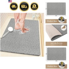 PVC Loofah Shower/Bathtub Mat Non-Slip, 24x16 inch, Soft Tub Mat with Drain, ...