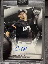 2025 Topps Chrome Black Cade Povich Auto RC Rookie #CBA-CP Oriole